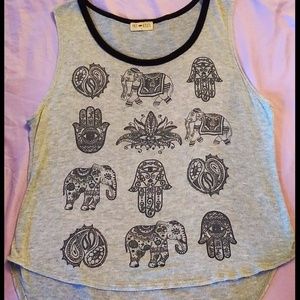 Lightweight Hamsa hand yoga tank top